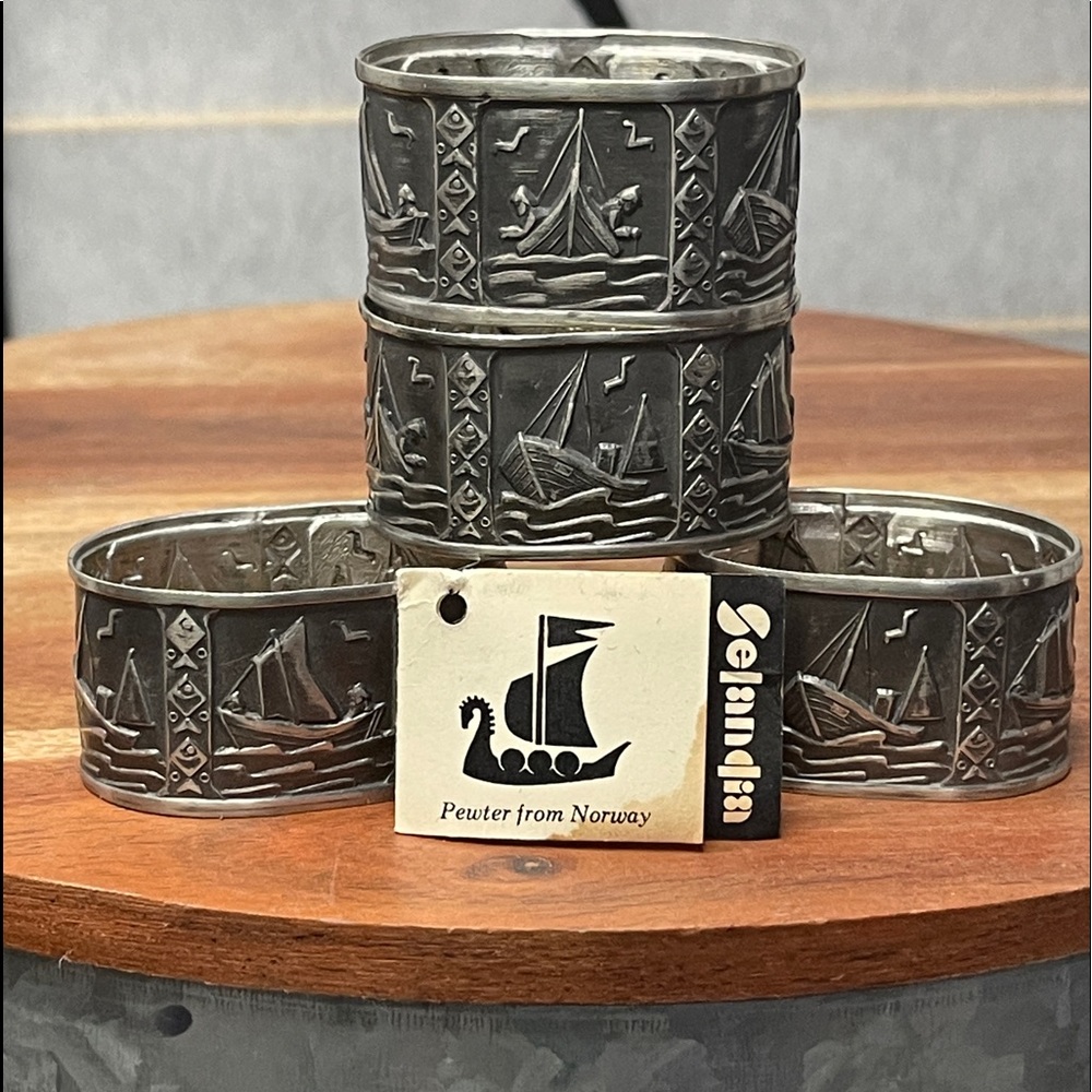 Selandia Norwegian Pewter napkin holders